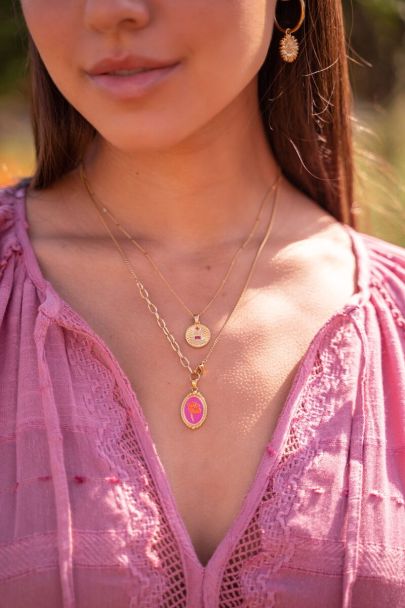 Casa Fiore pink floral pendant necklace