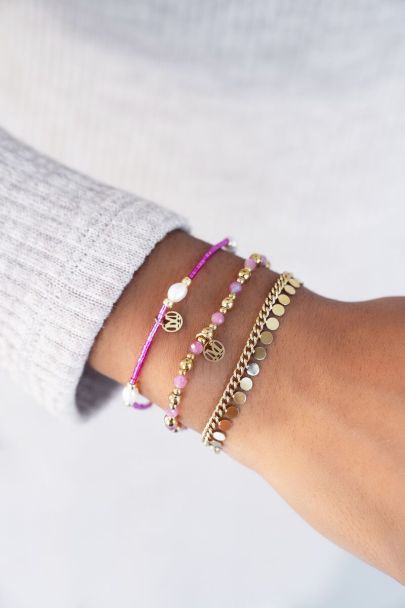 Elastische armbanden set met kraaltjes 