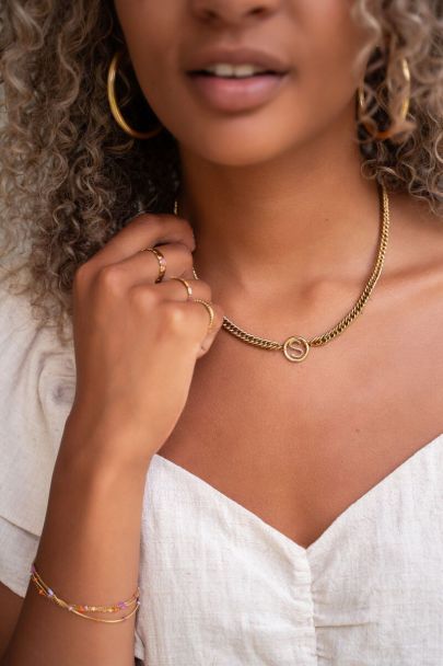 Necklace with chunky initials