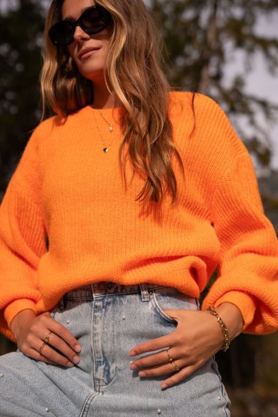 Oranje sweater dames sales