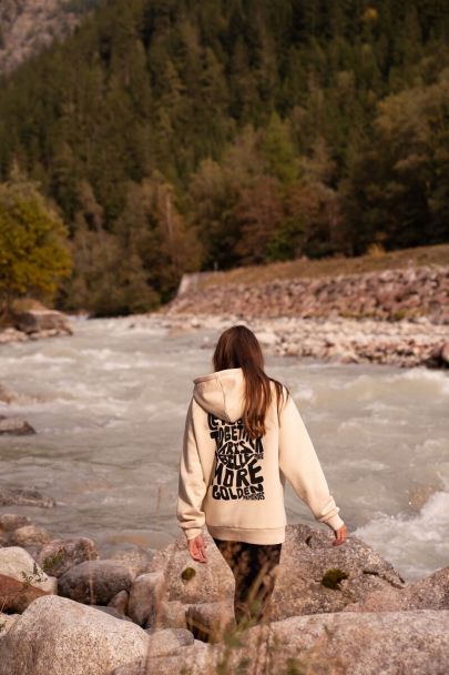 Sweat à capuche beige oversize Très belle