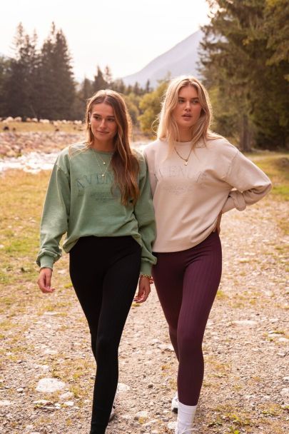 Dark green dye sweater with embroidery