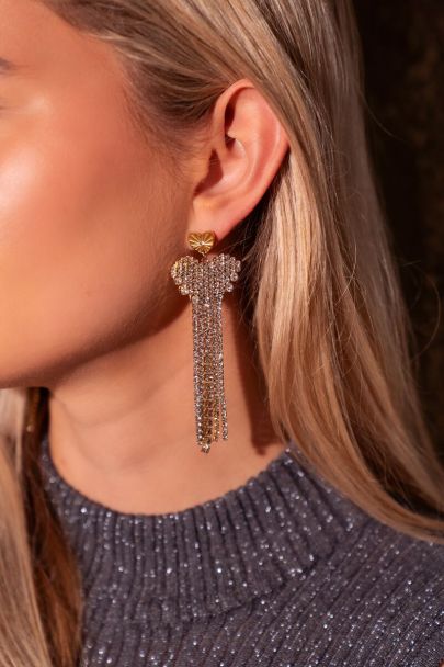 Maxi boucles d'oreilles cœur à strass Universe