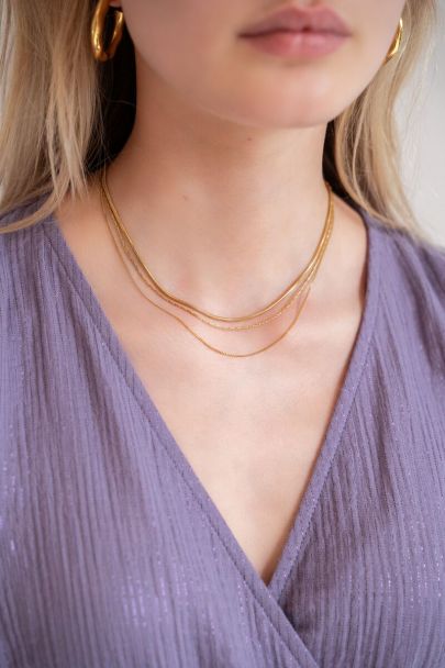 Triple chain minimalist necklace