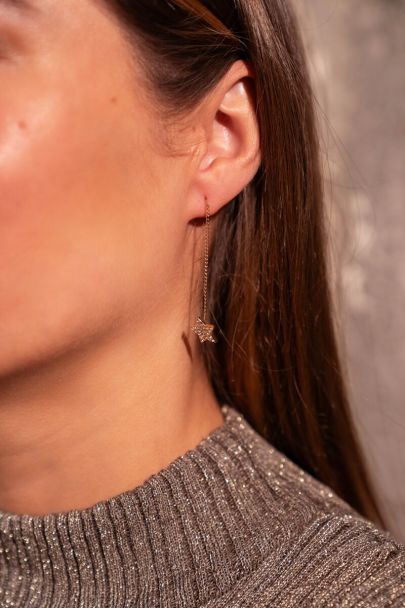 Boucles d'oreilles étoile et strass Universe