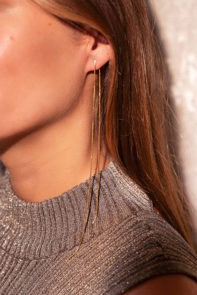 Universe minimalist long earrings