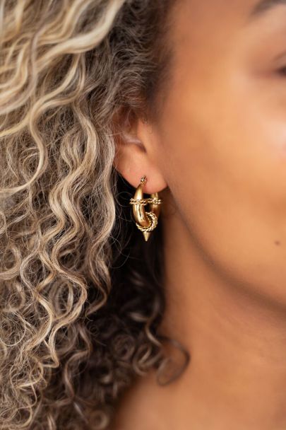 Round chain earrings