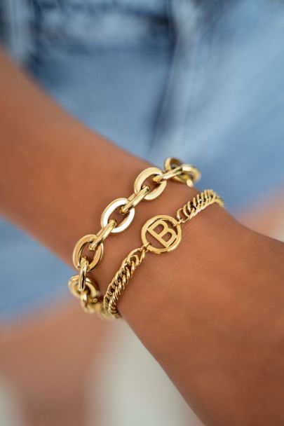 Armband met grove schakels