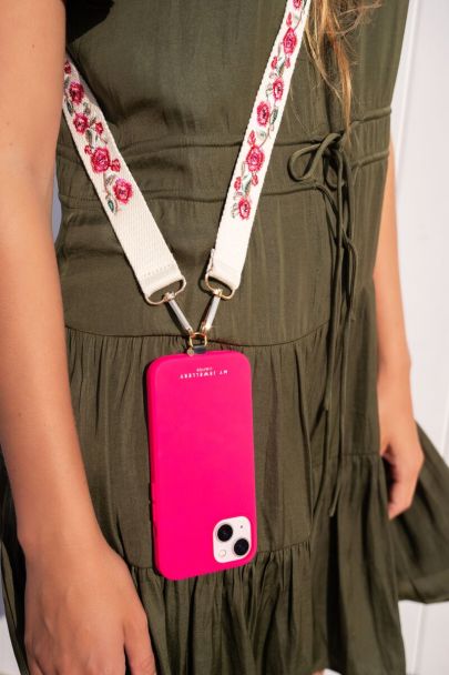 Roze telefoonhoesje
