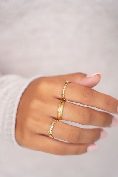 Bague ajustable à petites fleurs