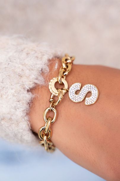 Initialen Armband mit Strass