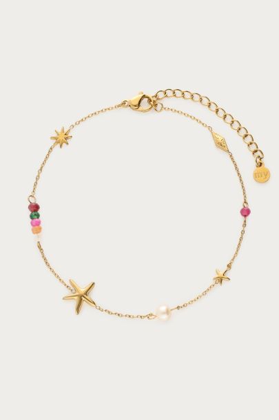 Anklet freshwater pearl ocean beads