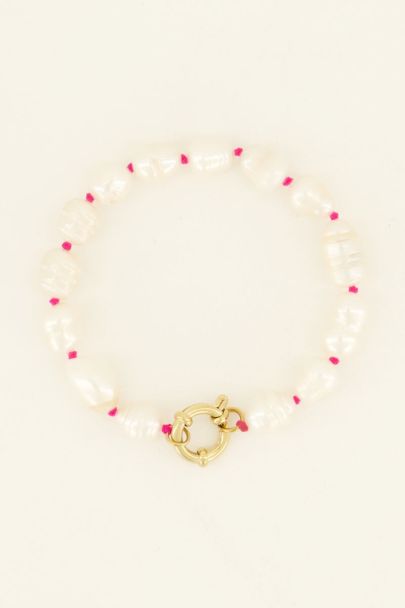 Casa fiore parel armband roze | My Jewellery