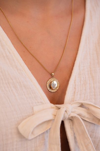Atelier lange ketting met vintage bedel