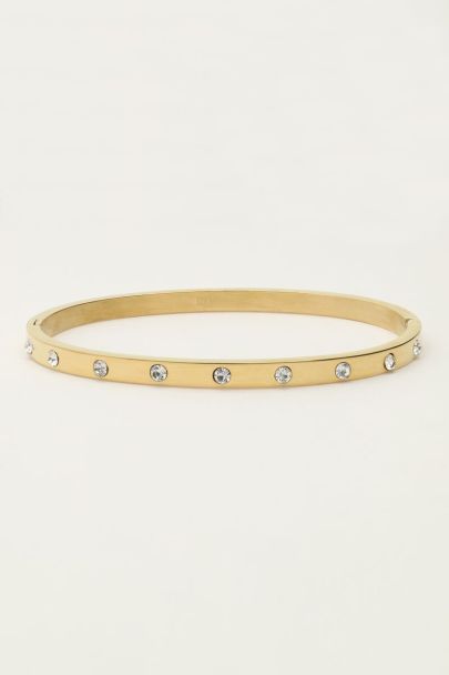 Bangle with clear rhinestones | My Jewellery