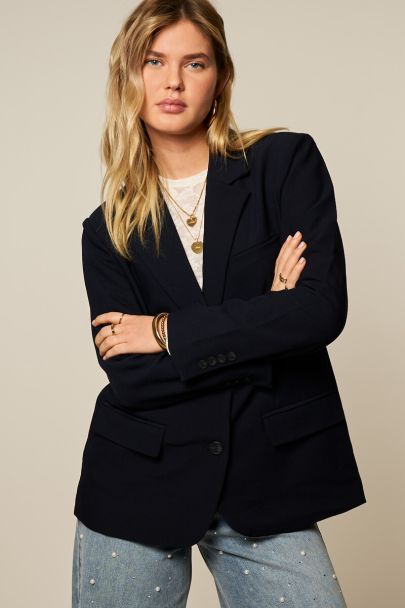 Basic dark blue blazer