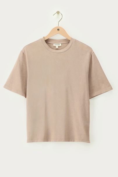 T-shirt basique beige délavé 
