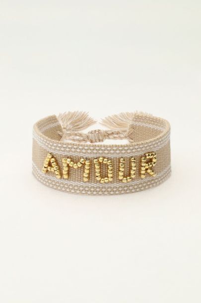 Beige bohemian bracelet amour