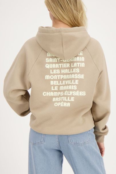 Beige hoodie Paris city