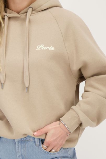 Sweat-shirt beige Paris city