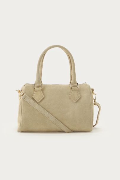 Beige suède tas