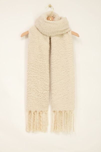 Beige teddy sjaal