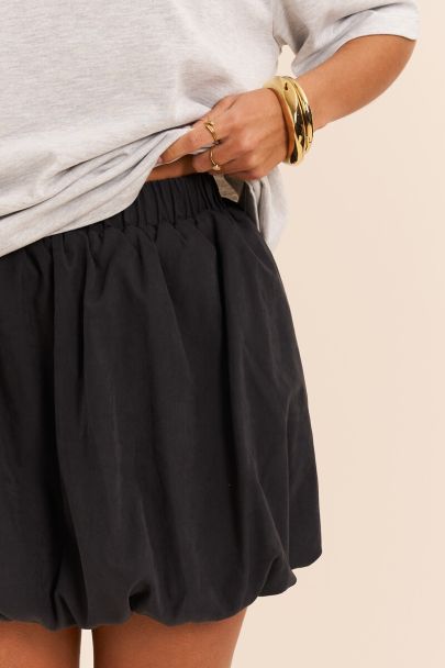 Jupe ballon noire avec &eacute;lastique