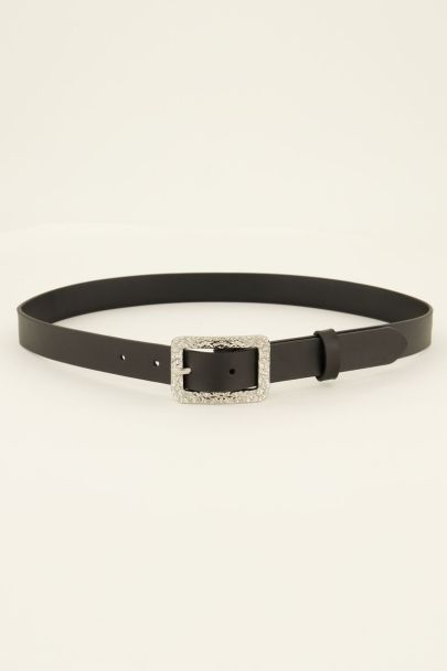 Black belt with silver chic buckle | My Jewellery