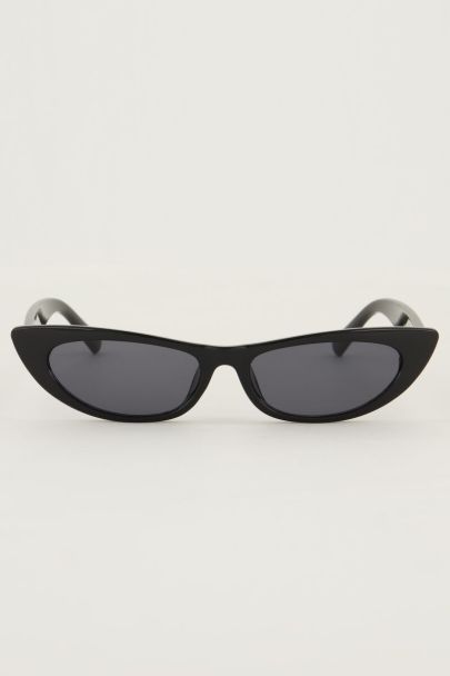 Zwarte cat eye zonnebril