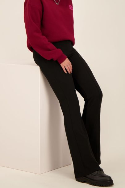 Pantalon flared noir classique