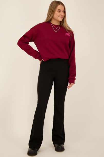 Pantalon flared noir classique