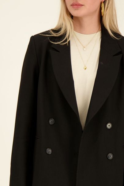 Blazer noir croisé