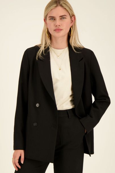 Blazer noir croisé