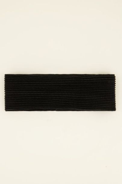 Black glitter ribbed headband 