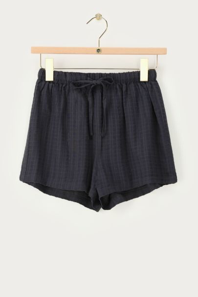 Schwarze Jacquard-Shorts