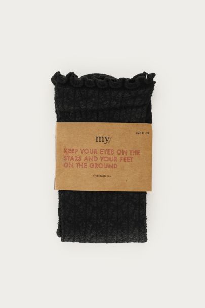 Chaussettes en dentelle noire