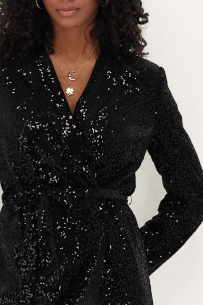 Black playsuit with sequins