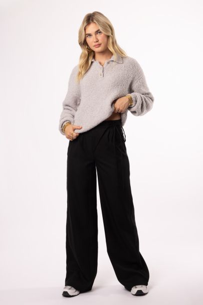 Pantalon noir portefeuille