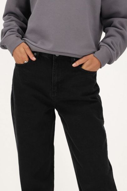 Black wide leg jeans