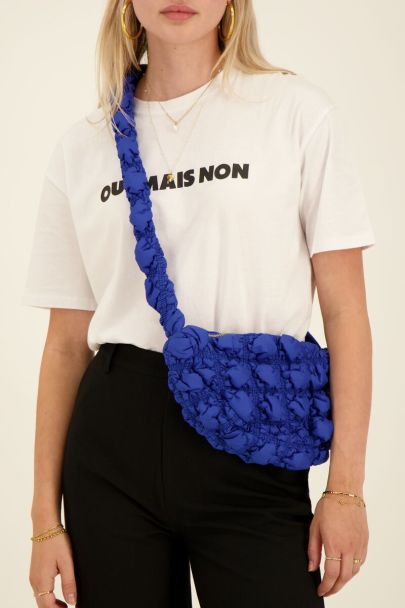 Blaue Puffer-Tasche