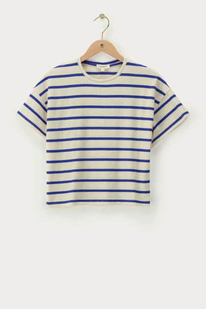 Blauw-wit gestreept T-shirt