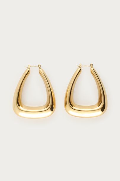 Bold earrings triangle large