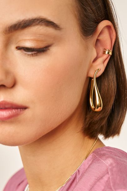 Bold oorringen lange swirl