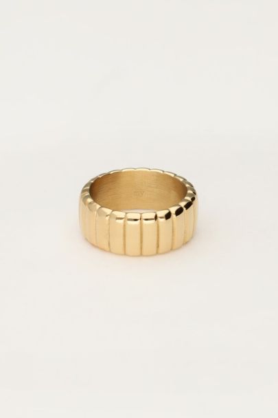 Bague Bold avec stries