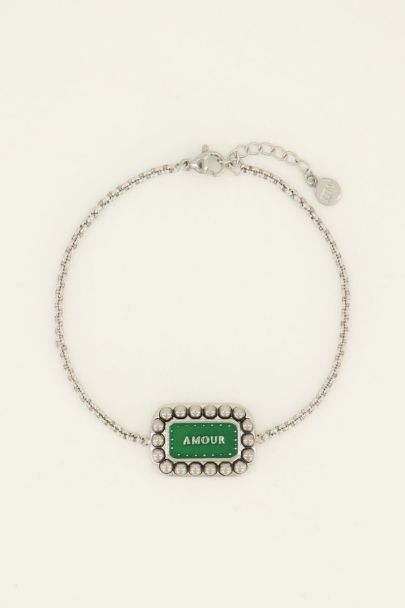 Bold Spirit armband groene amour bedel | My Jewellery