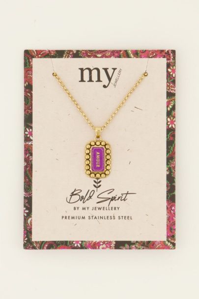 Bold Spirit Kette mit lila Amour-Charm