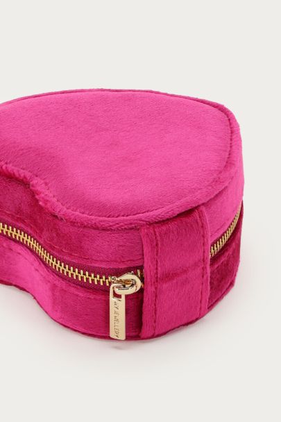 Bold velvet fuchsia jewellery box
