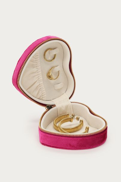 Bold velvet fuchsia jewellery box