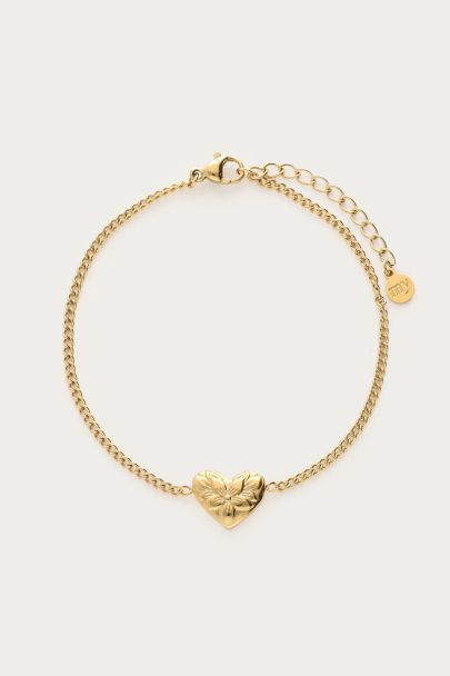 Botanical Armband mit Blumen Herz