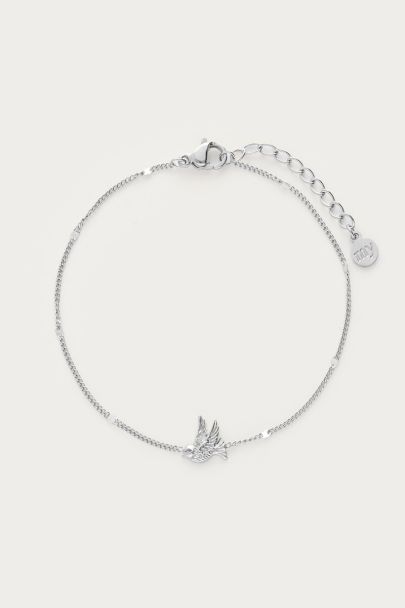 Botanical minimalistisches Armband mit Vogel
